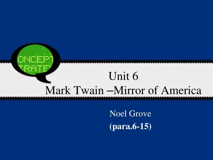 unit 6 mark twain mirror of america