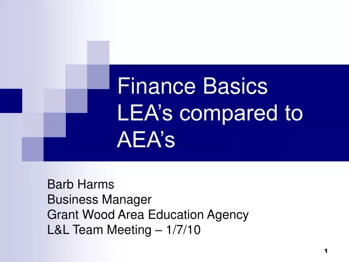 finance basics lea s compared to aea s