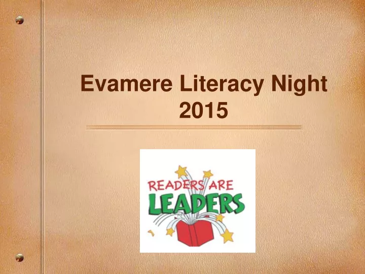 evamere literacy night 2015