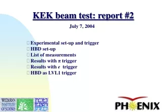 KEK beam test: report #2