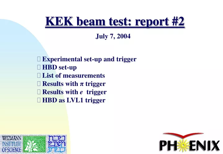 kek beam test report 2