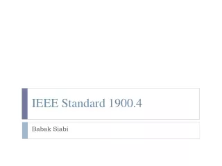 IEEE Standard 1900.4