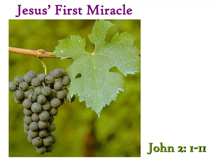 jesus first miracle