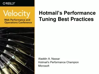Hotmail’s Performance Tuning Best Practices