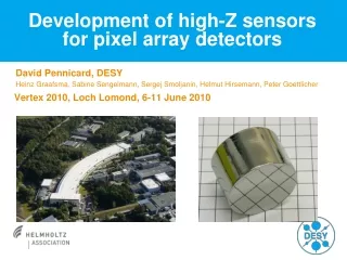 Development of high-Z sensors for pixel array detectors