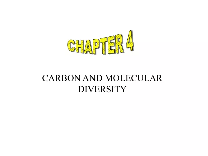 carbon and molecular diversity