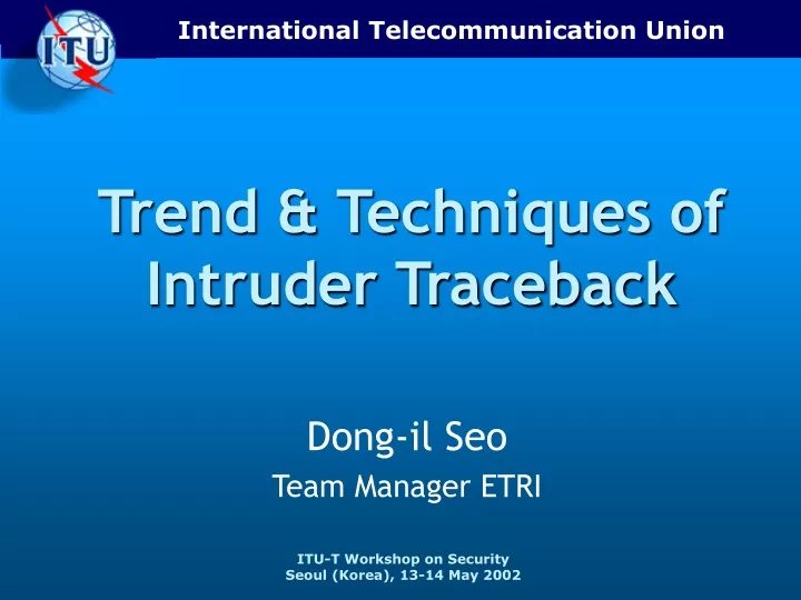 trend techniques of intruder traceback
