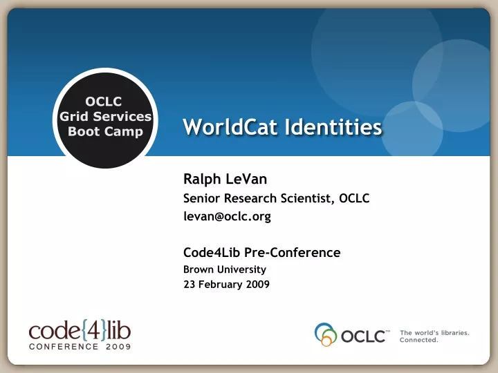worldcat identities