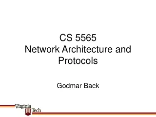CS 5565 Network Architecture and Protocols