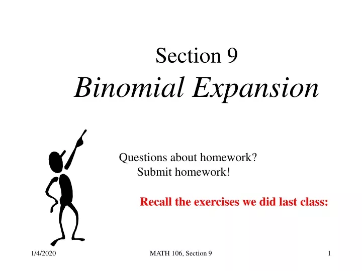 section 9 binomial expansion