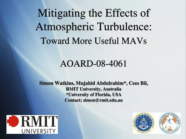 mitigating the effects of atmospheric turbulence