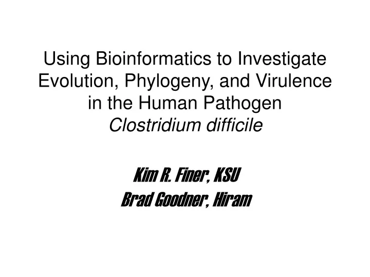 using bioinformatics to investigate evolution