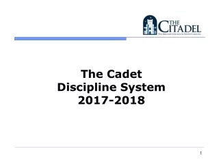 The Cadet  Discipline System  2017-2018