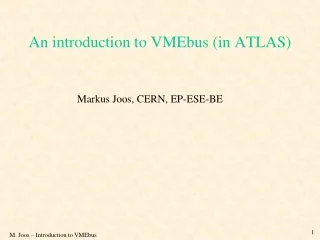 An introduction to VMEbus (in ATLAS)