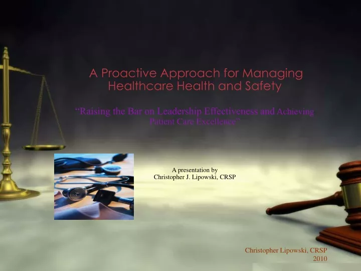 a proactive approach for managing healthcare