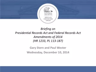 Gary Stern and Paul  Wester Wednesday, December 10, 2014