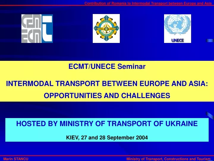 ecmt unece seminar intermodal transport between