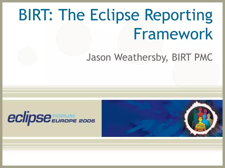 birt the eclipse reporting framework