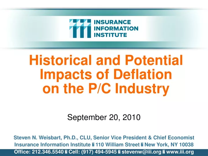 historical and potential impacts of deflation on the p c industry