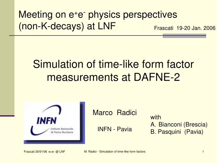 meeting on e e physics perspectives non k decays