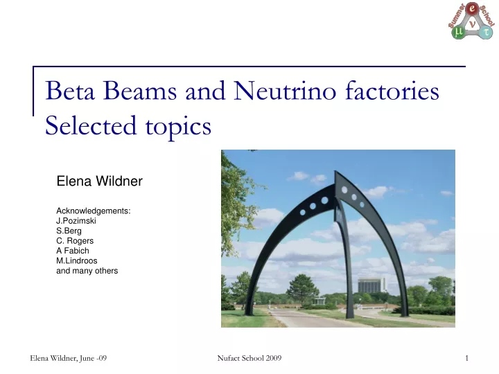 beta beams and neutrino factories selected topics