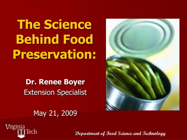 the science behind food preservation