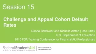 Challenge and Appeal Cohort Default Rates