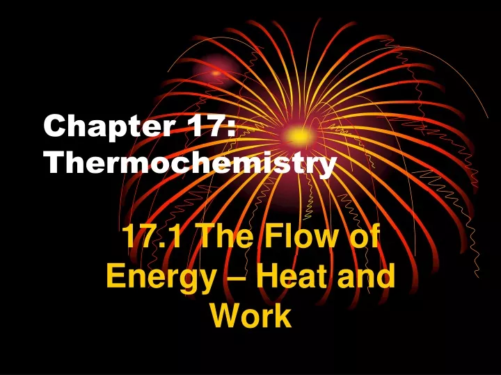 chapter 17 thermochemistry