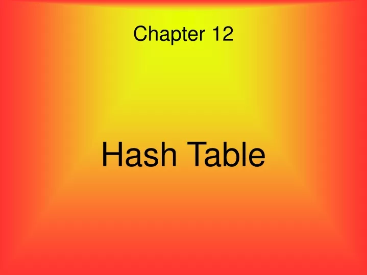 hash table