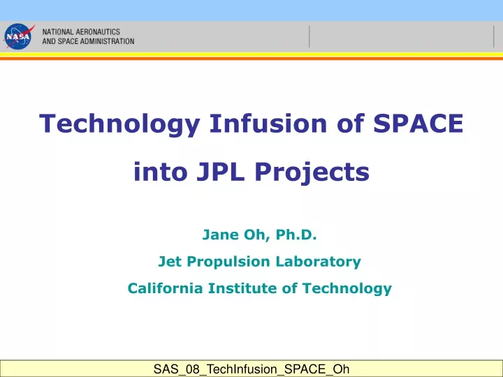 technology infusion of space into jpl projects