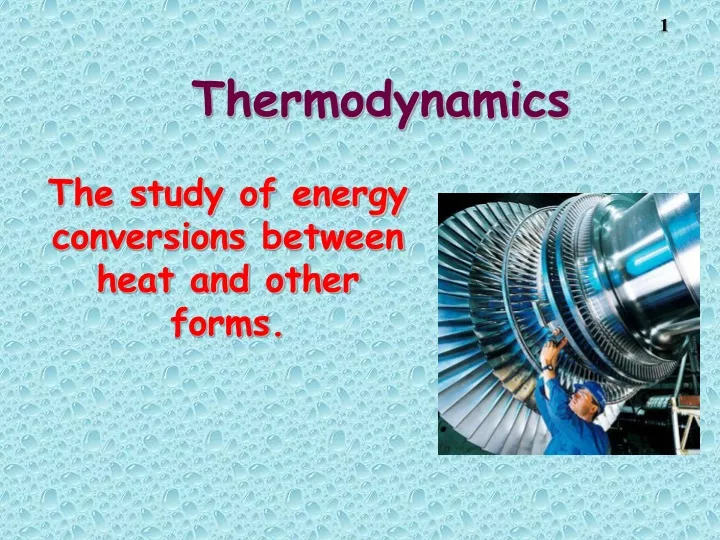 thermodynamics