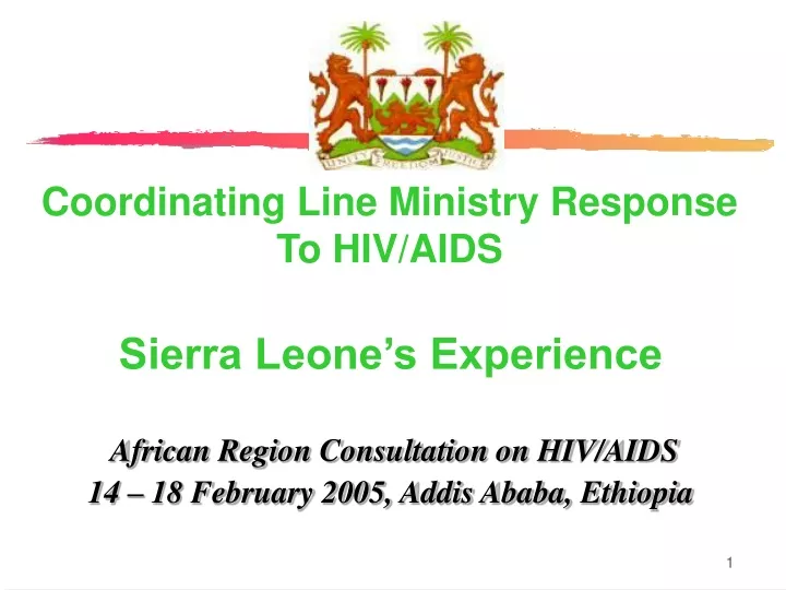 coordinating line ministry response to hiv aids