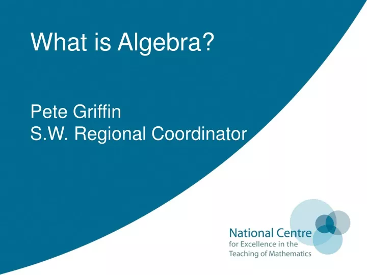 what is algebra pete griffin s w regional