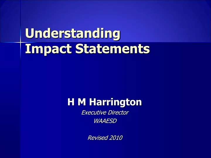 understanding impact statements