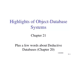 Highlights of Object-Database Systems