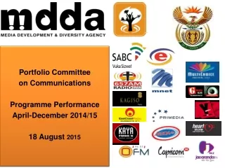 Portfolio  Committee  on  Communications Programme Performance  April-December 2014/15