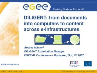 DILIGENT: from documents into computers to content across e-Infrastructures