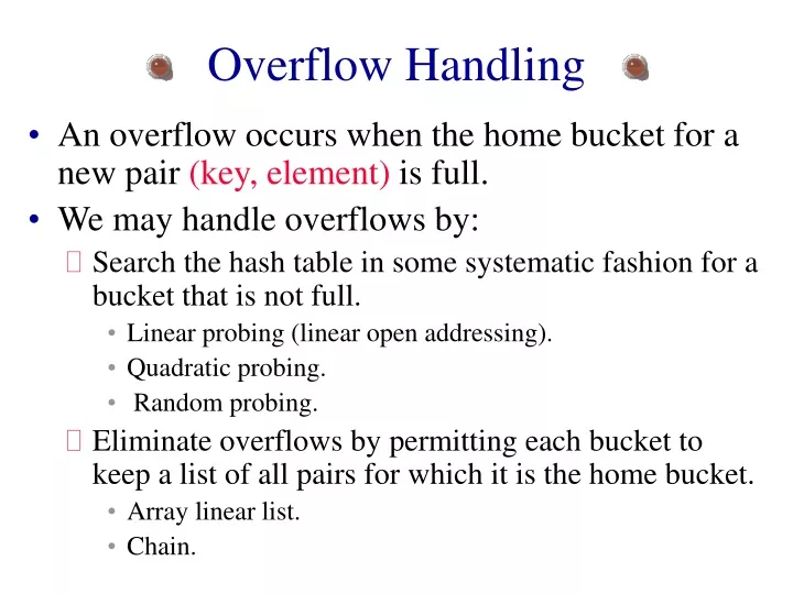 overflow handling