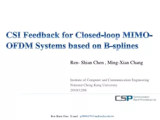 CSI Feedback for Closed-loop MIMO-OFDM Systems based on B- splines