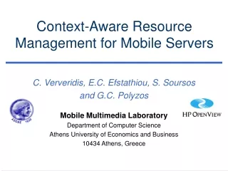 Context-Aware Resource Management for Mobile Servers