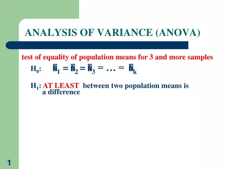 analysis of variance anova