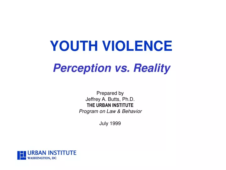 youth violence perception vs reality