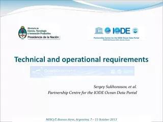Technical and operational requirements
