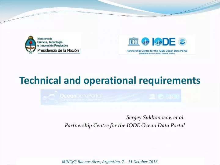 technical and operational requirements