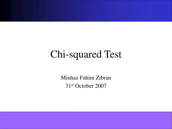 chi squared test