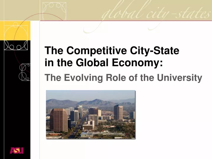 the competitive city state in the global economy