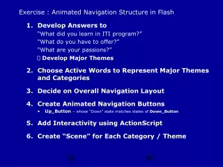 Exercise : Animated Navigation Structure in Flash