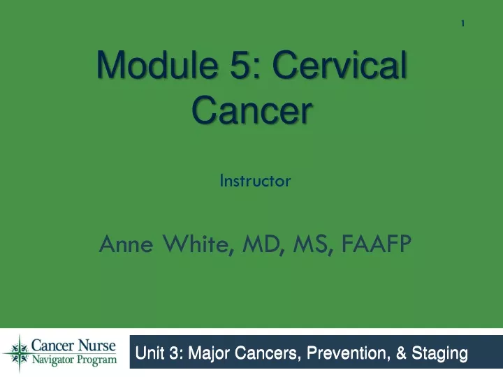 module 5 cervical cancer