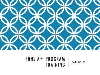 FHHS A+ Program Training