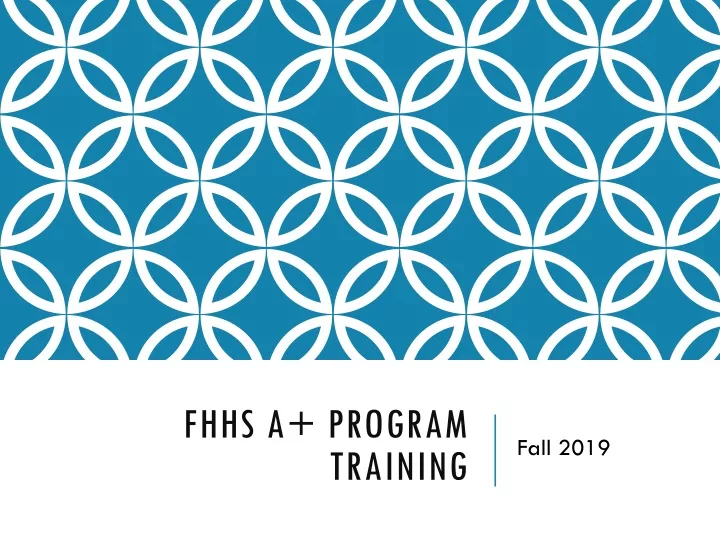 fhhs a program training